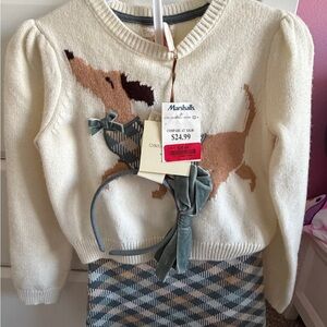 Cynthia Rowley Cream and Gray Knit Sweater